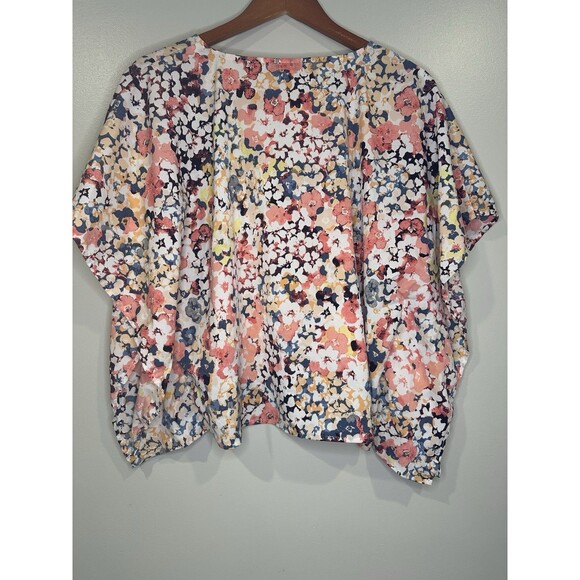 Drapers and Damons Dolman Blouse Women’s Size Large whimiscal floral - Picture 3 of 6